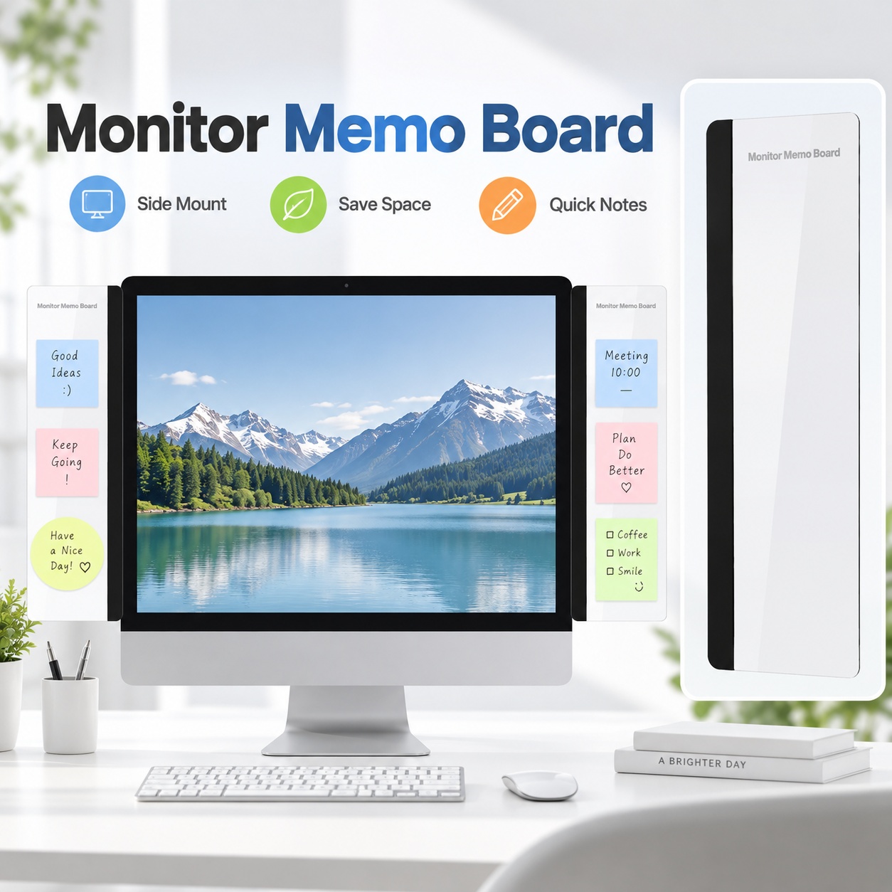 Document Holder Monitor - Support de notes pour écran d'ordinateur,