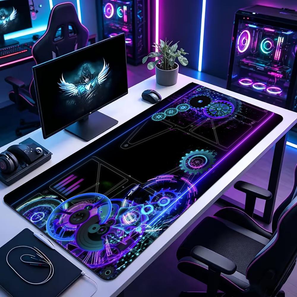 Office Tech Desk - Tapis de bureau grand format Tech