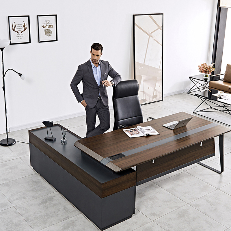 Office Tech Desk - Bureau de bureau en bois de